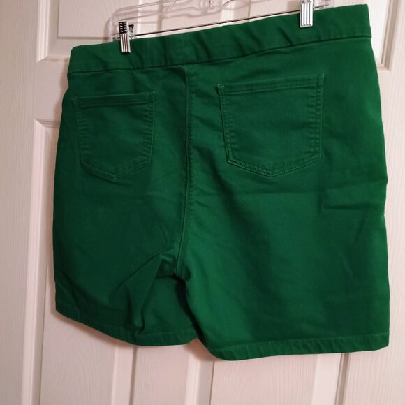 Liz Claiborne Womens Green Shorts, 18Amber, Hi Rise, Pull Up, New - Picture 2 of 3